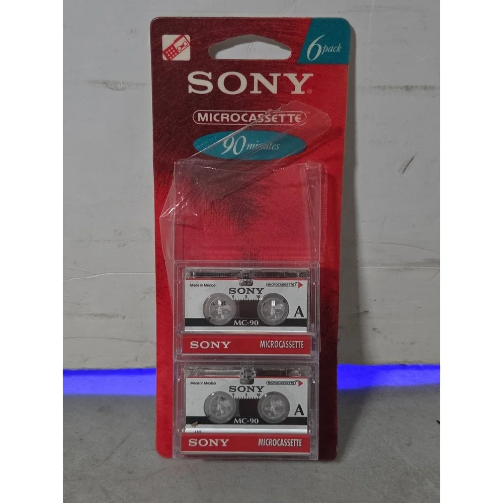 Sony Microcassette Audio Tapes 3 Pack 90 Minutes MC-90 2001 NOS - OPEN BOX
